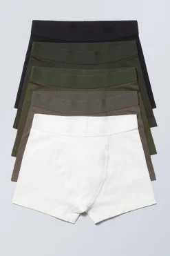 Weekday 5-PACK BOXER BRIEFS green multi mix Hot