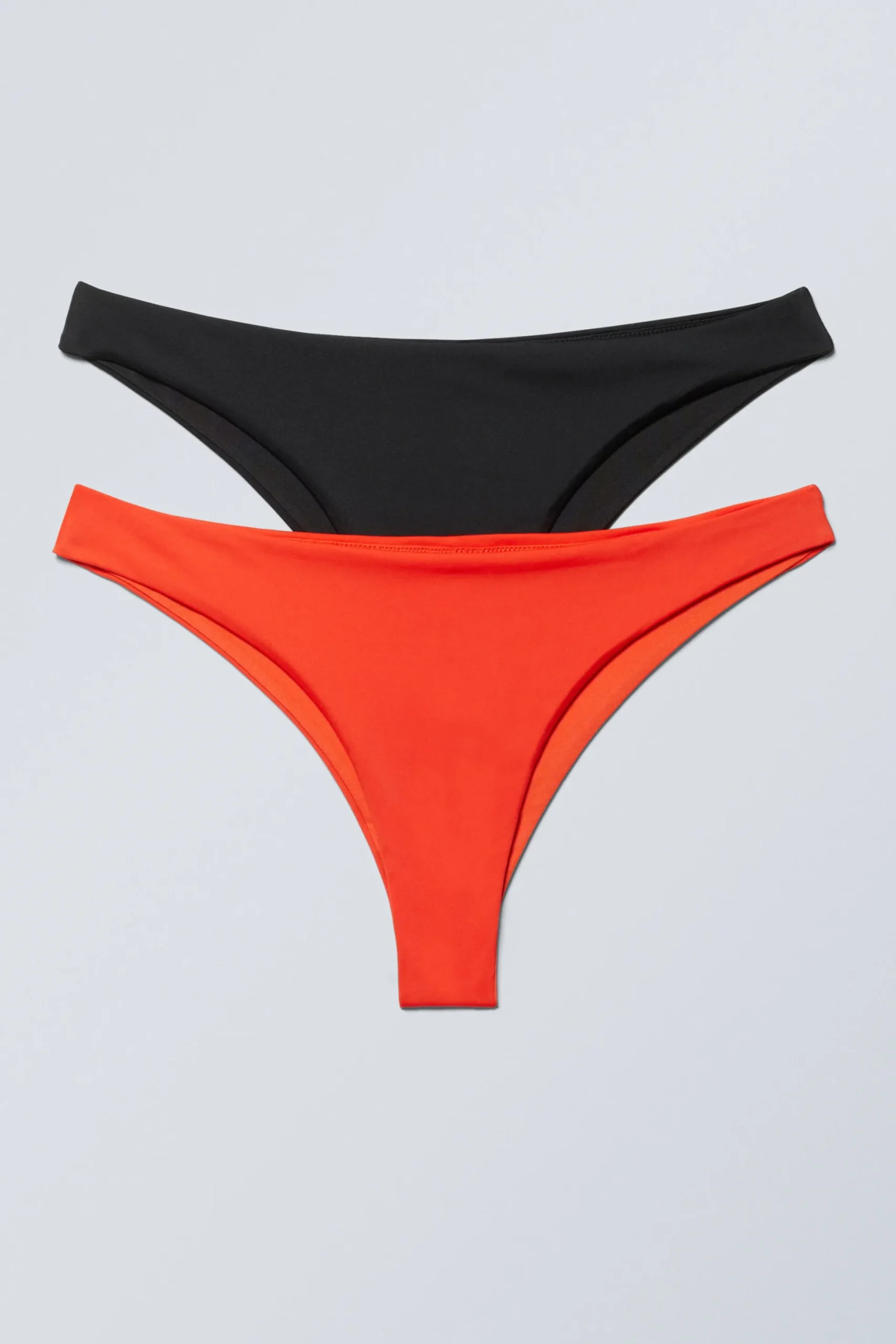 Weekday 2-PACK BRAZILIAN BIKINI BOTTOMS black/orange Cheap