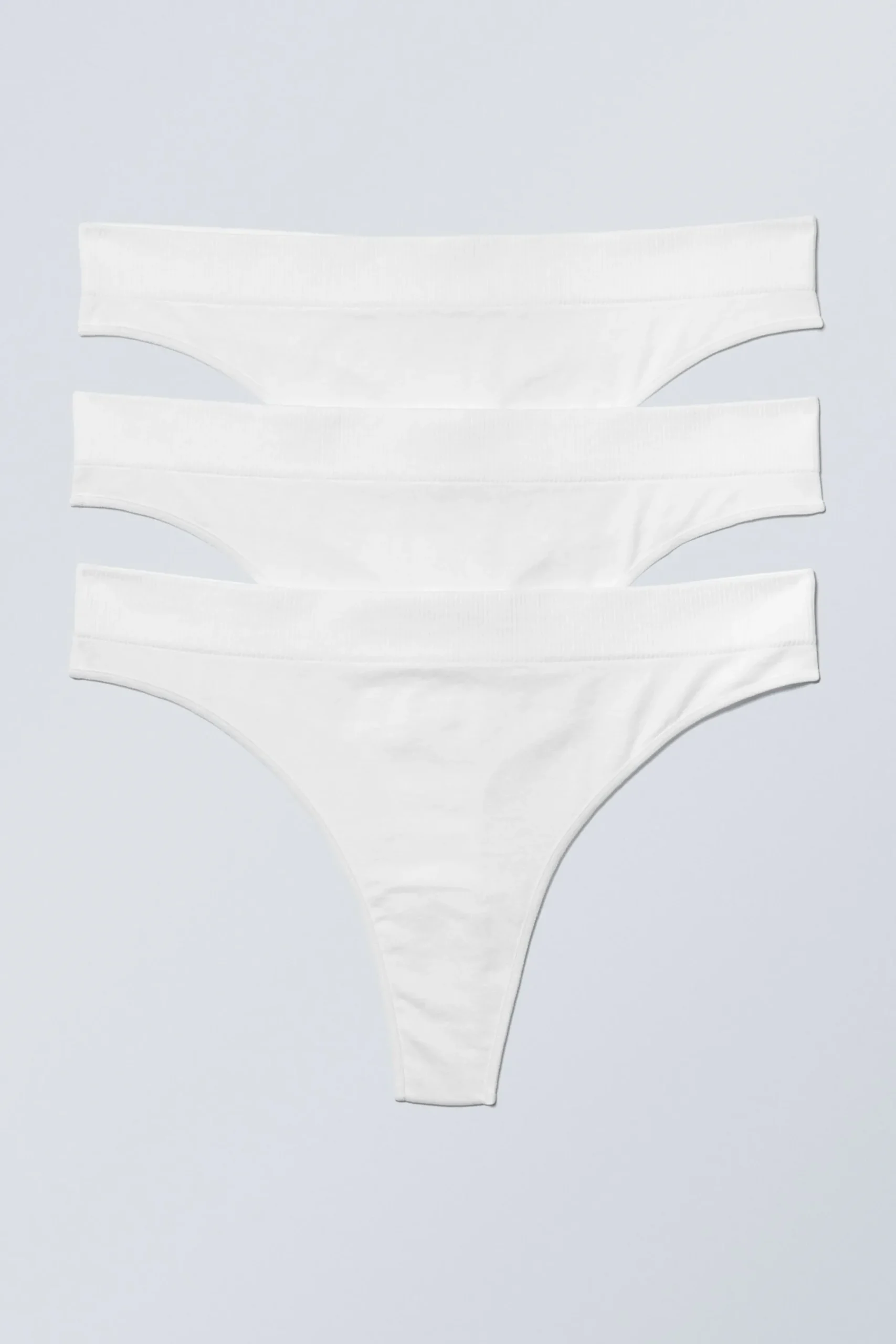 Weekday 3-PACK CAT SOFT THONG white Sale