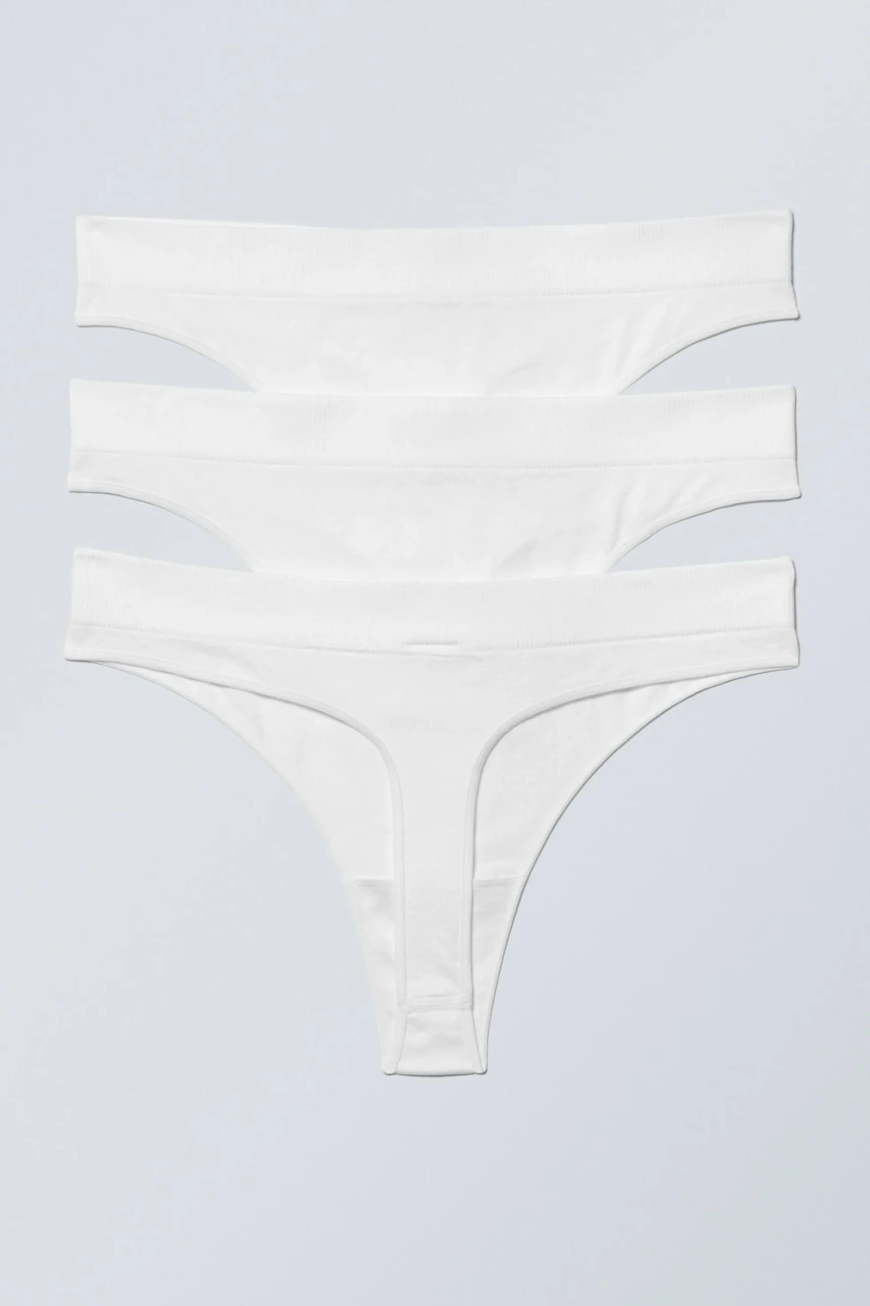 Weekday 3-PACK CAT SOFT THONG white Sale