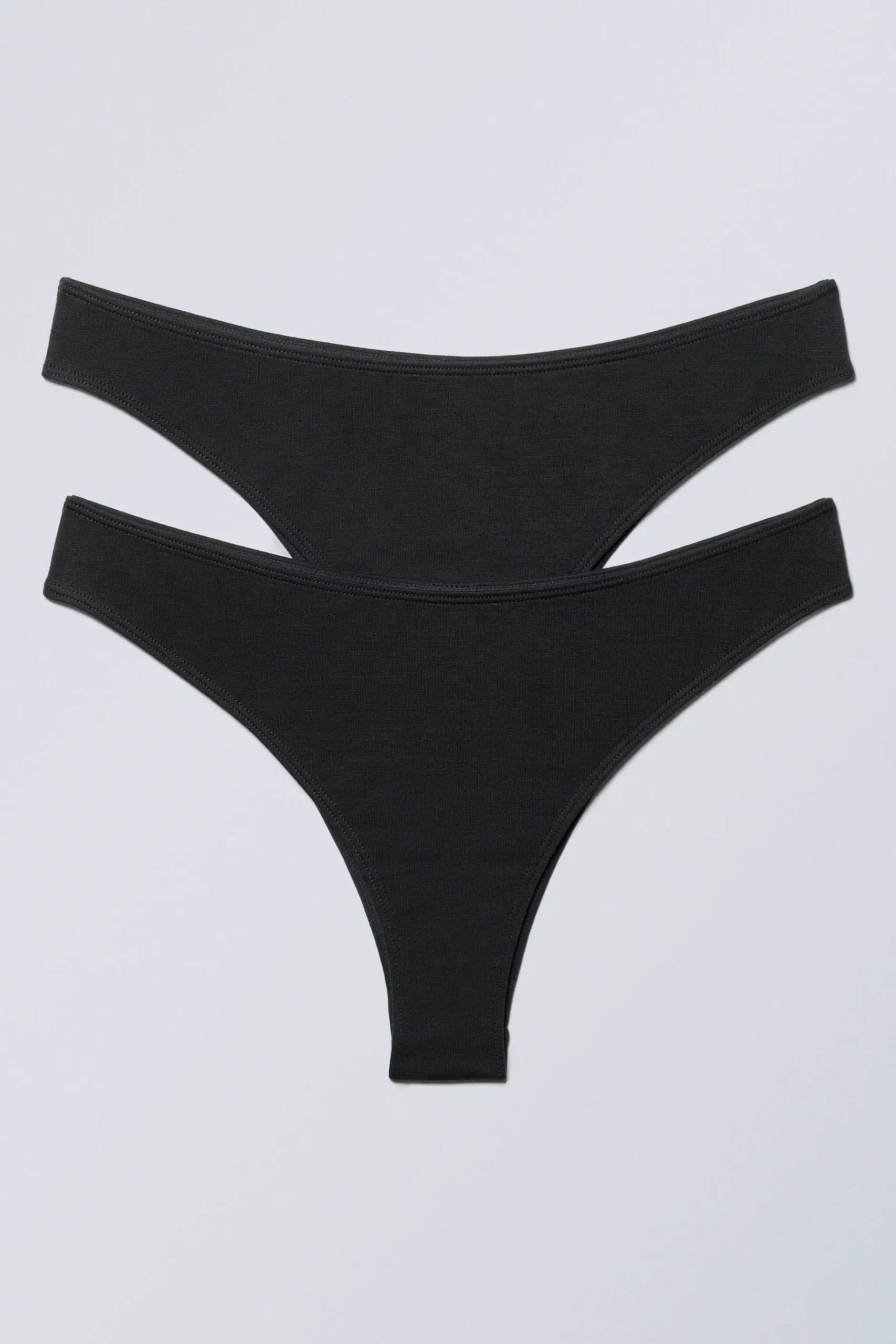 Weekday 2-PACK CHEEKY MODAL BRAZILIAN BRIEFS black Best Sale