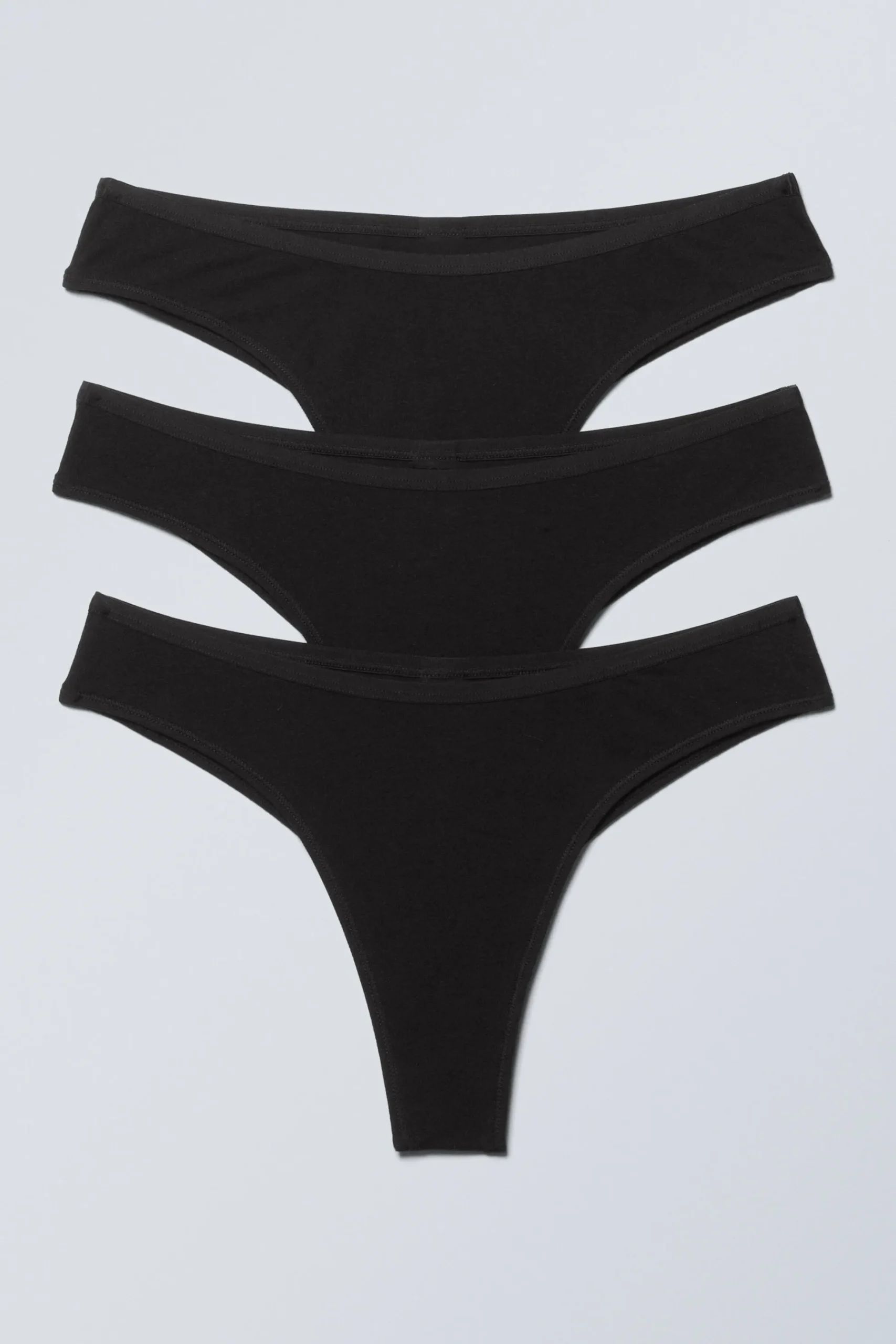 Weekday 3-PACK INEZ BRAZILIAN COTTON BRIEFS black Fashion