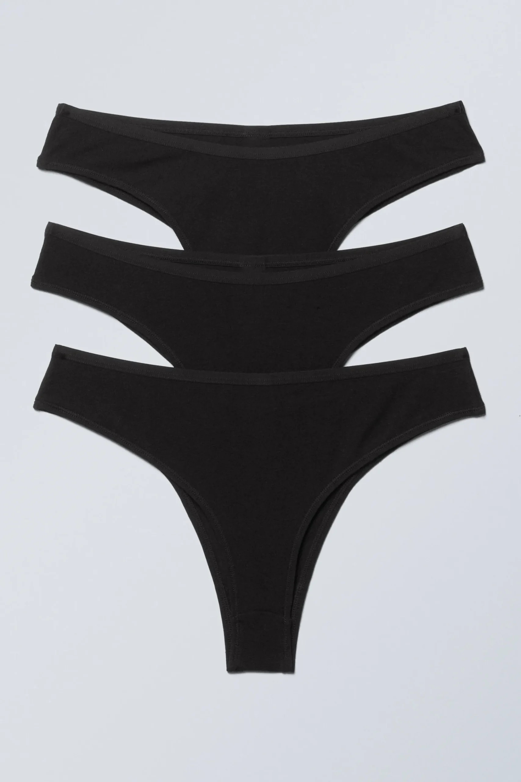 Weekday 3-PACK INEZ BRAZILIAN COTTON BRIEFS black Fashion