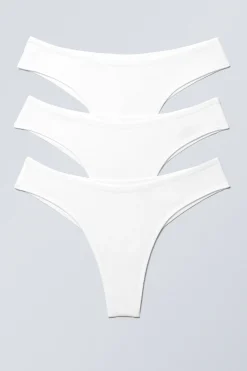 Weekday 3-PACK INEZ BRAZILIAN COTTON BRIEFS white Best