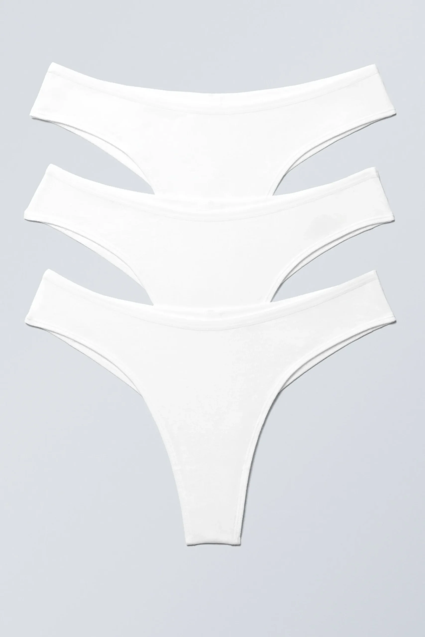 Weekday 3-PACK INEZ BRAZILIAN COTTON BRIEFS white Best