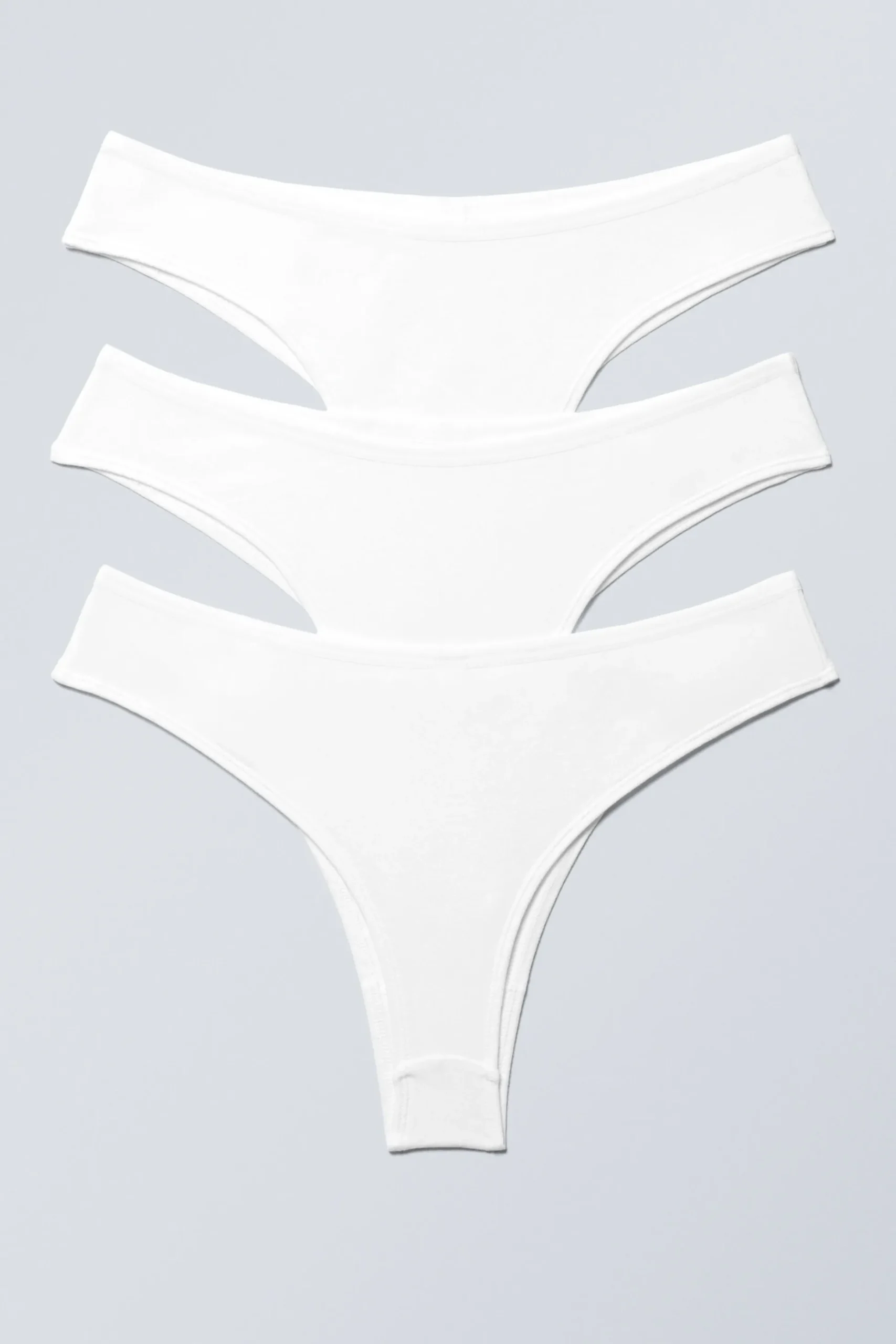 Weekday 3-PACK INEZ BRAZILIAN COTTON BRIEFS white Best