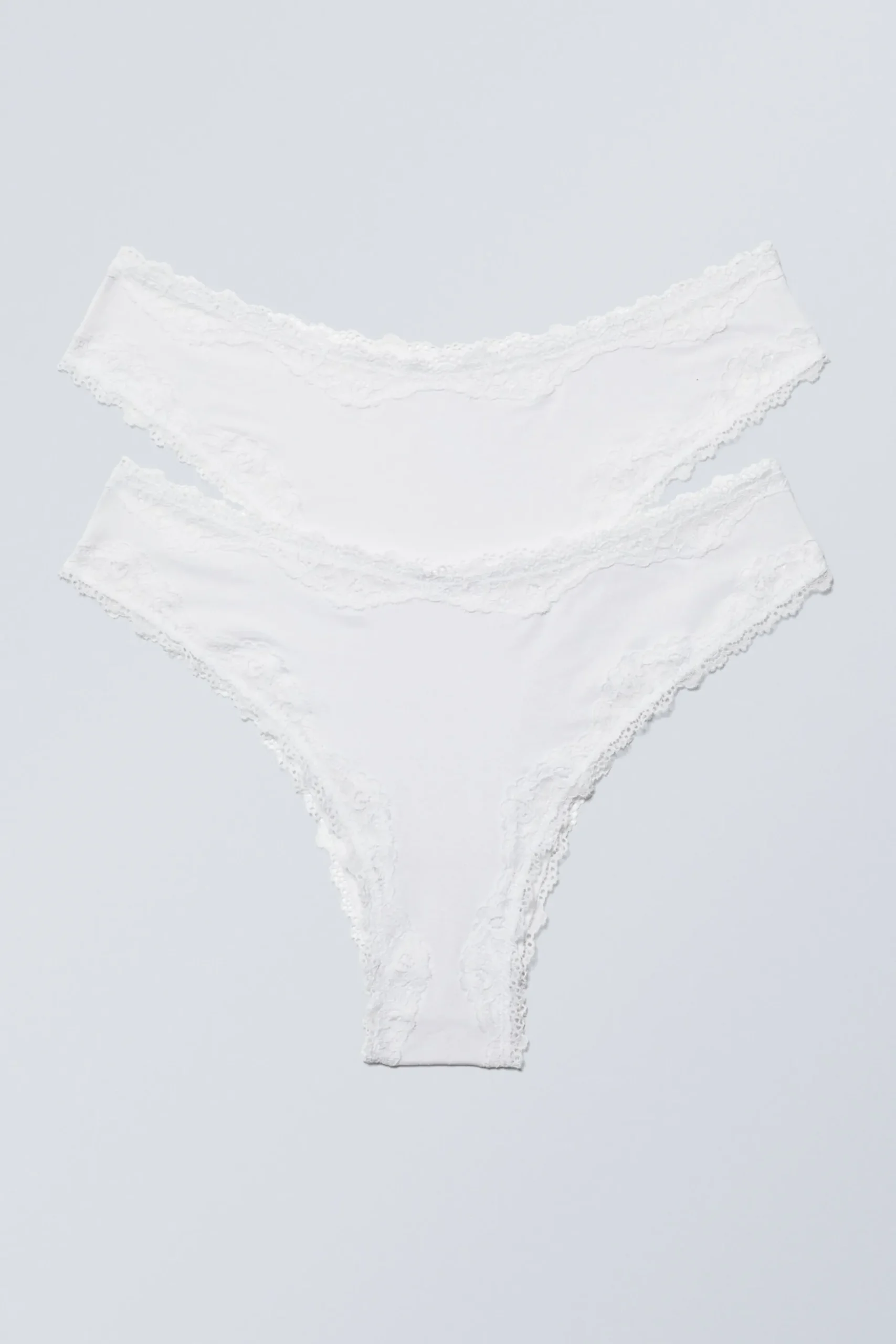 Weekday 2-PACK LACE BRIEFS white Online