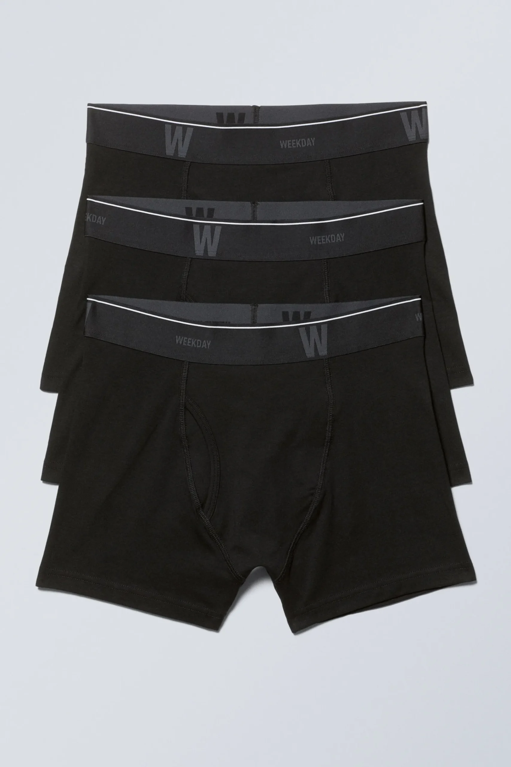 Weekday 3-PACK LOGO BOXER BRIEFS black Fashion