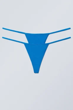 Weekday 2-PACK MINIMAL THONGS bright blue Clearance
