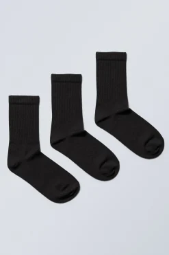 Weekday 3-PACK SPORT SOCKS black Fashion