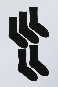 Weekday 5-PACK SPORT SOCKS black Cheap