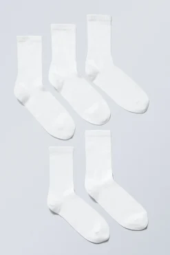 Weekday 5-PACK SPORT SOCKS white Store