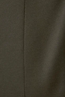 Weekday PEPLUM BOAT-NECK TOP dark khaki green Flash Sale