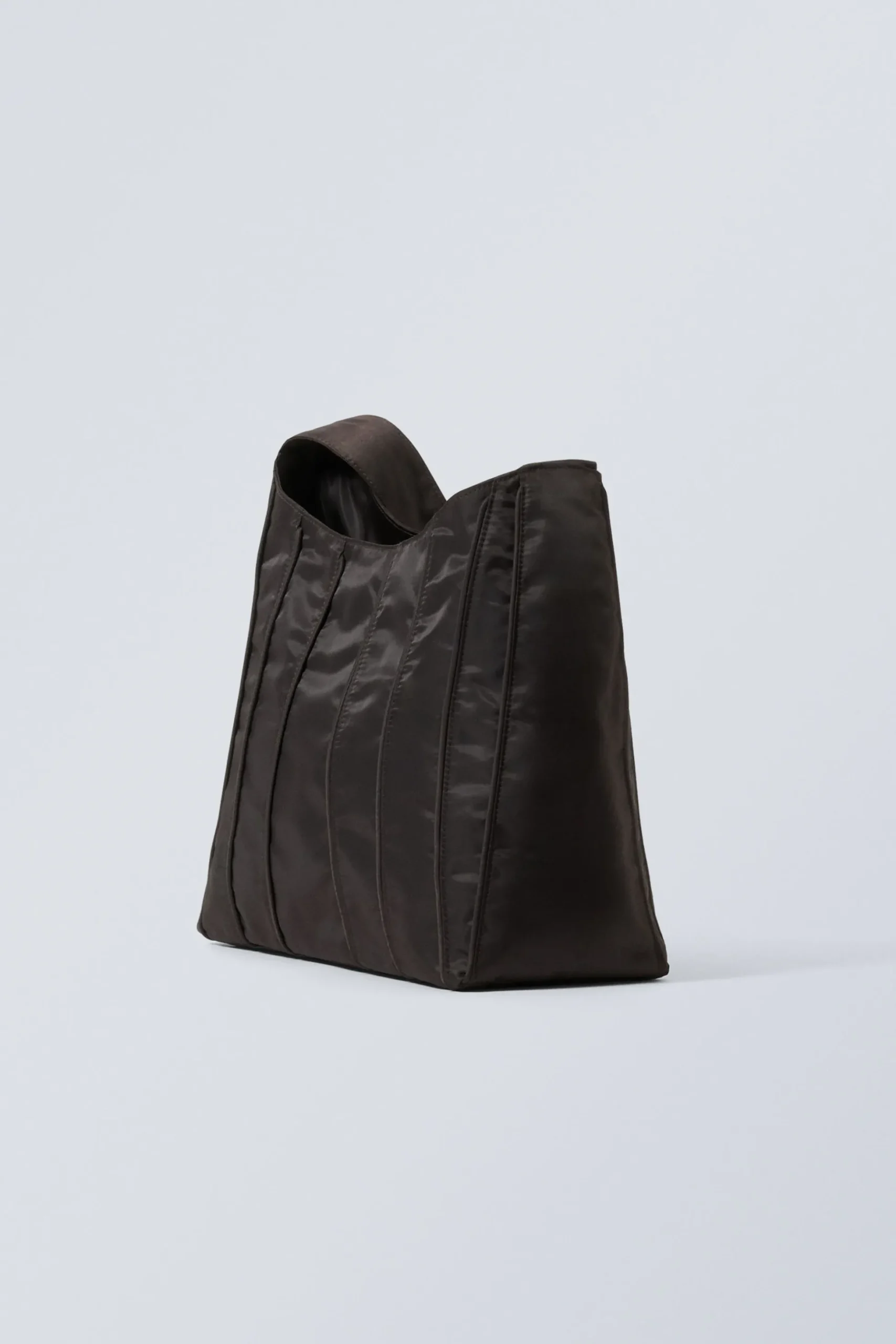 Weekday PIPED SHOULDER BAG dark brown Discount
