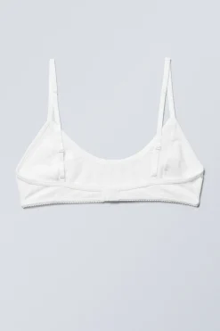 Weekday POINTELLE SCOOPED COTTON BRA white Shop