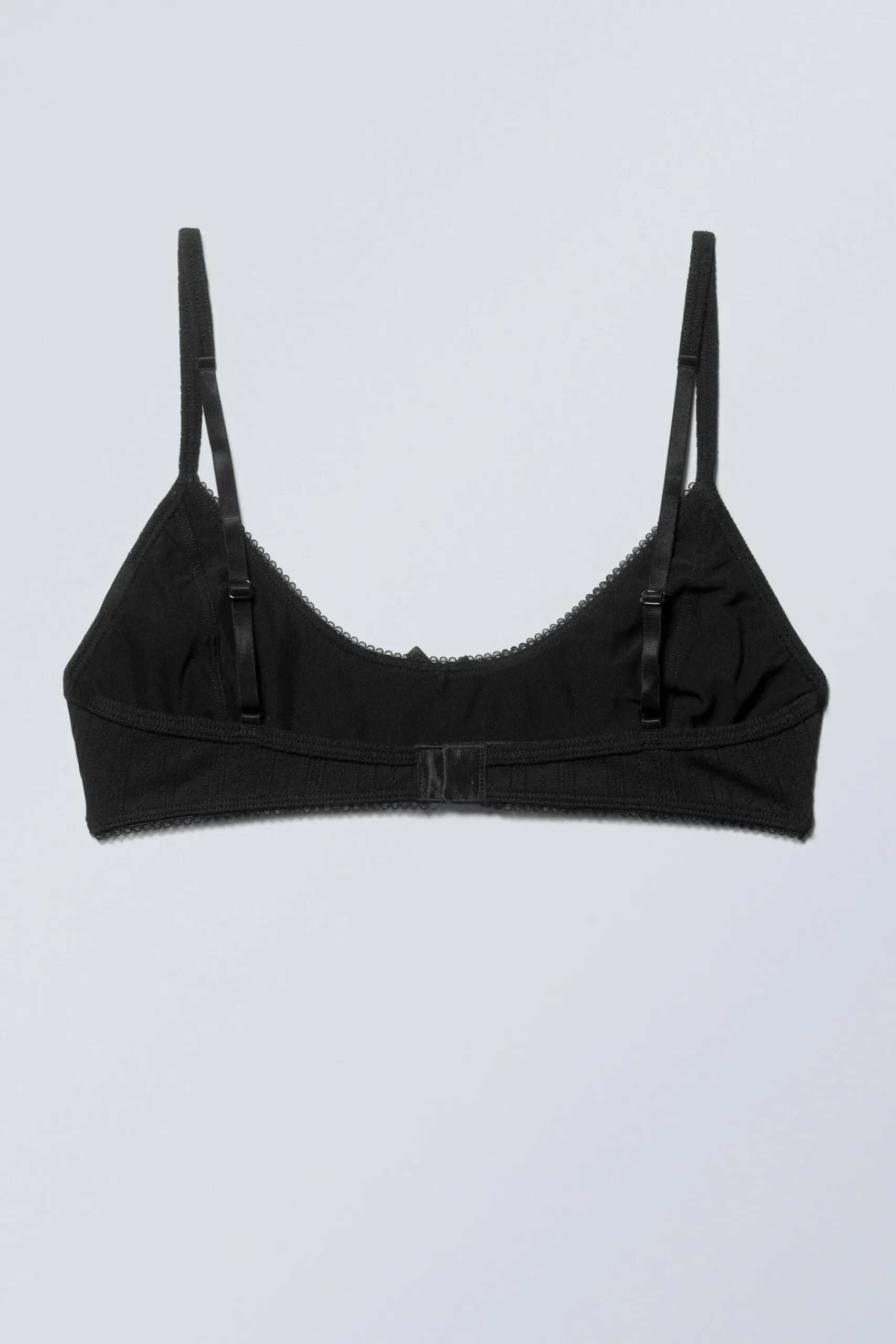 Weekday POINTELLE SCOOPED COTTON BRA black Shop
