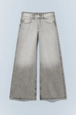 Weekday POSER REGULAR WAIST LOOSE WIDE JEANS post grey Cheap