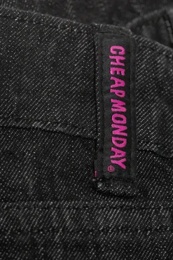 Weekday POSER REGULAR WAIST LOOSE WIDE JEANS extra black rinse Cheap