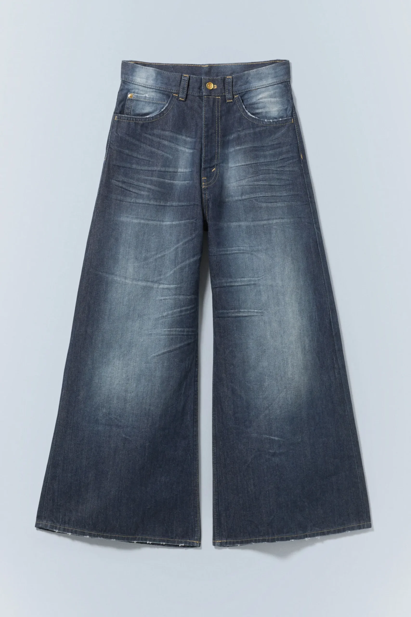 Weekday RAD SUPER REGULAR WAIST LOOSE WIDE JEANS star blue Shop