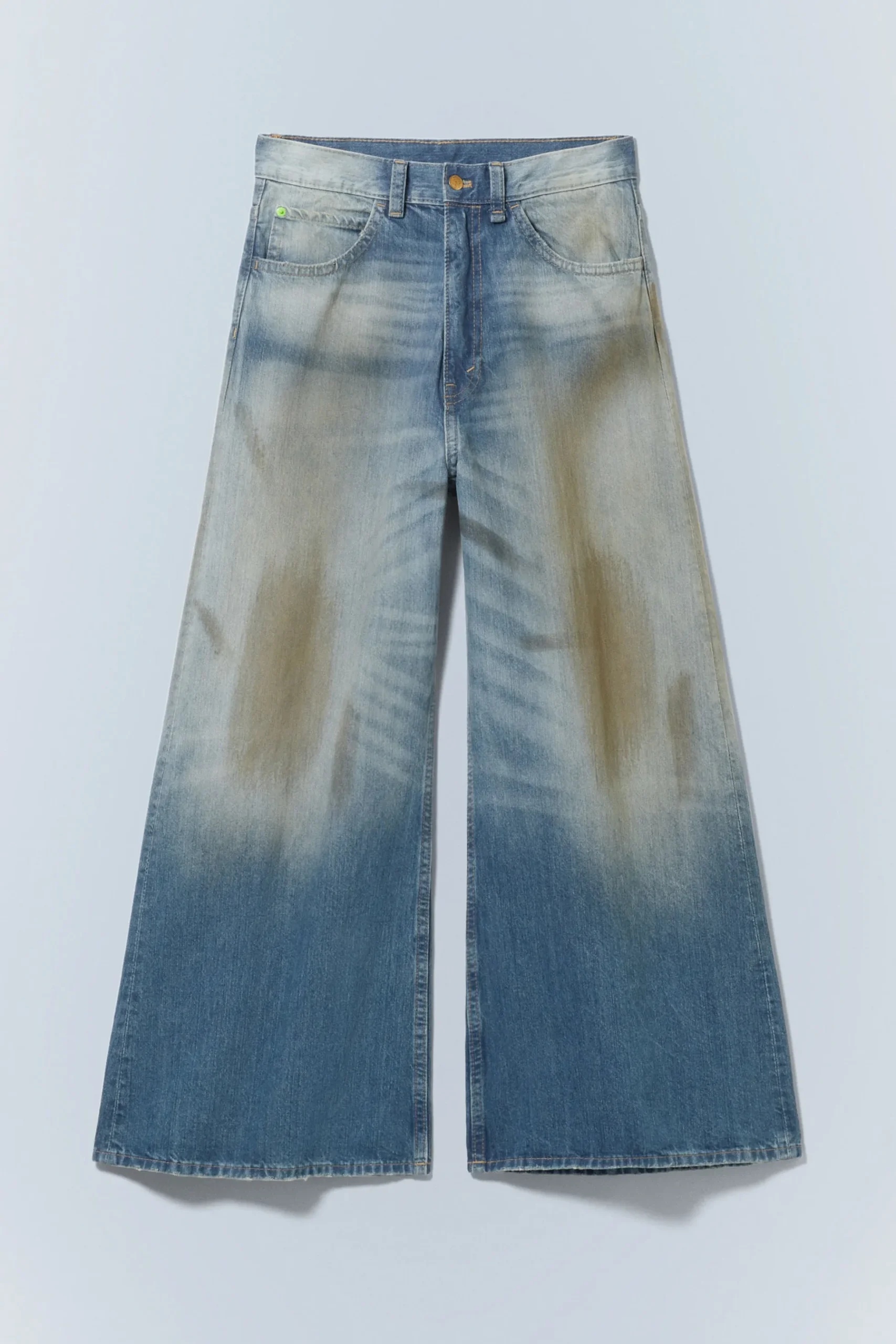 Weekday RAD SUPER REGULAR WAIST LOOSE WIDE JEANS grime blue Cheap