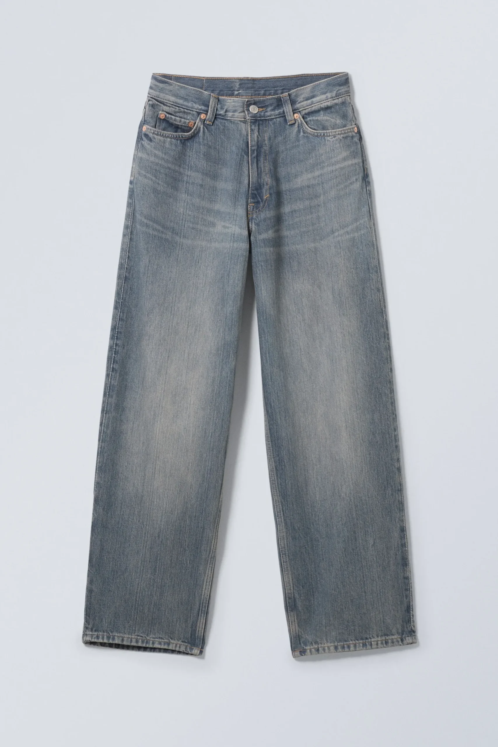 Weekday RAIL MID RISE LOOSE WIDE LEG JEANS trove blue medium blue Online