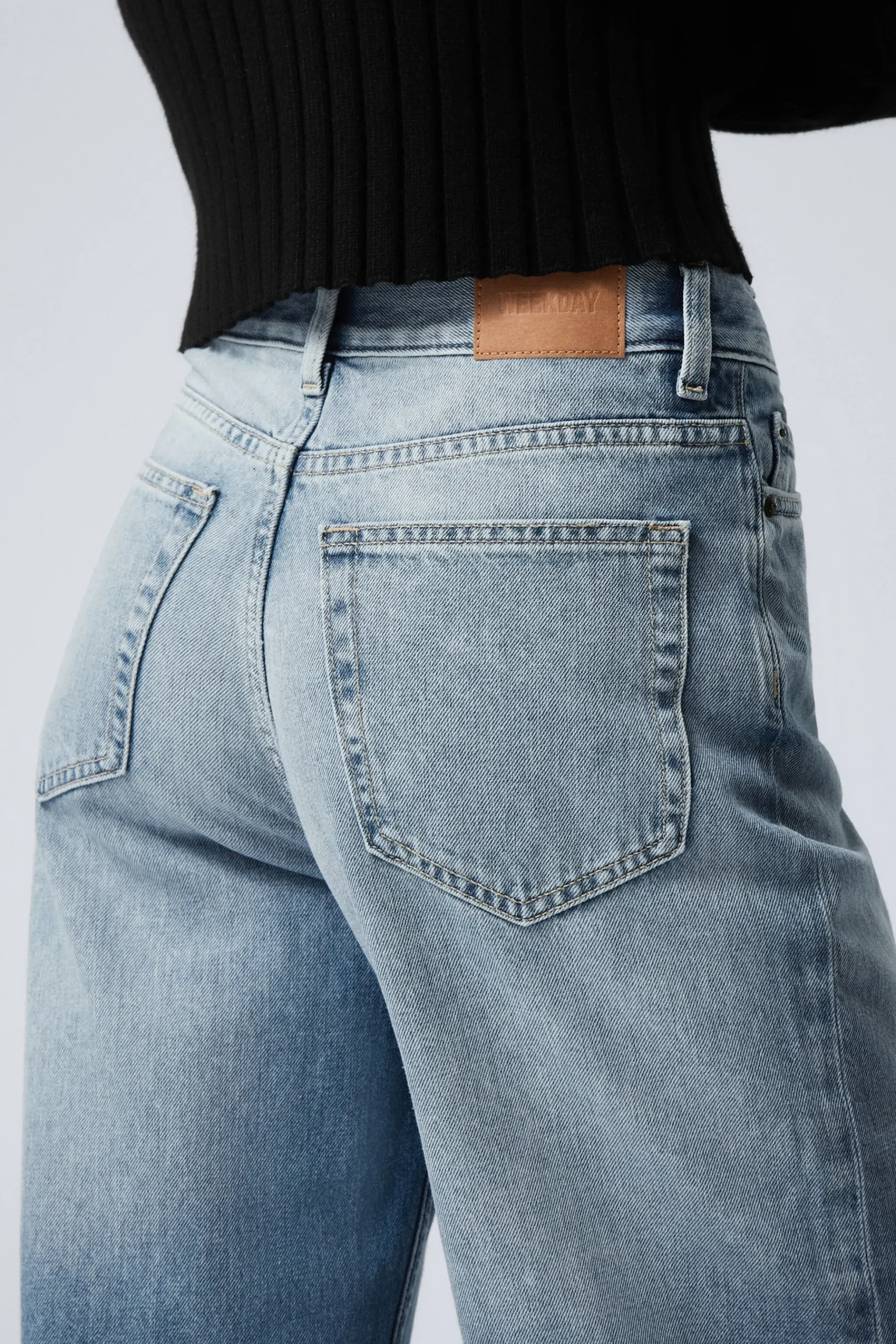 Weekday RAIL MID RISE LOOSE WIDE LEG JEANS tide blue light blue Sale