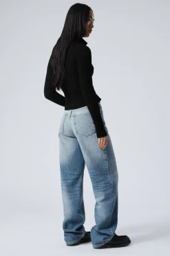 Weekday RAIL MID RISE LOOSE WIDE LEG JEANS tide blue light blue Sale