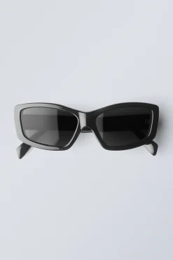 Weekday RECTANGULAR SEMI-WIDE SUNGLASSES black Best