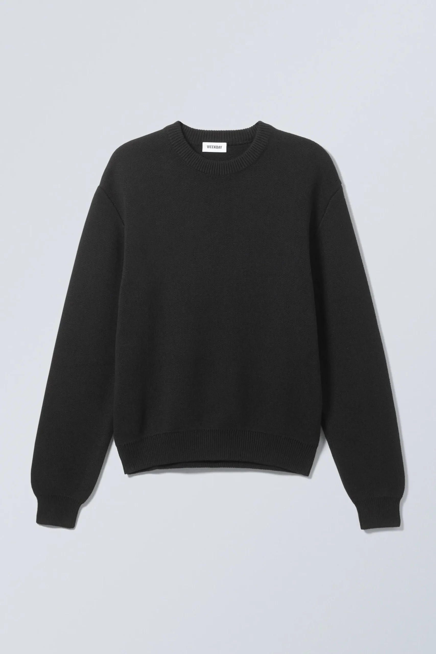 Weekday REGULAR KNITTED COTTON SWEATER black Discount