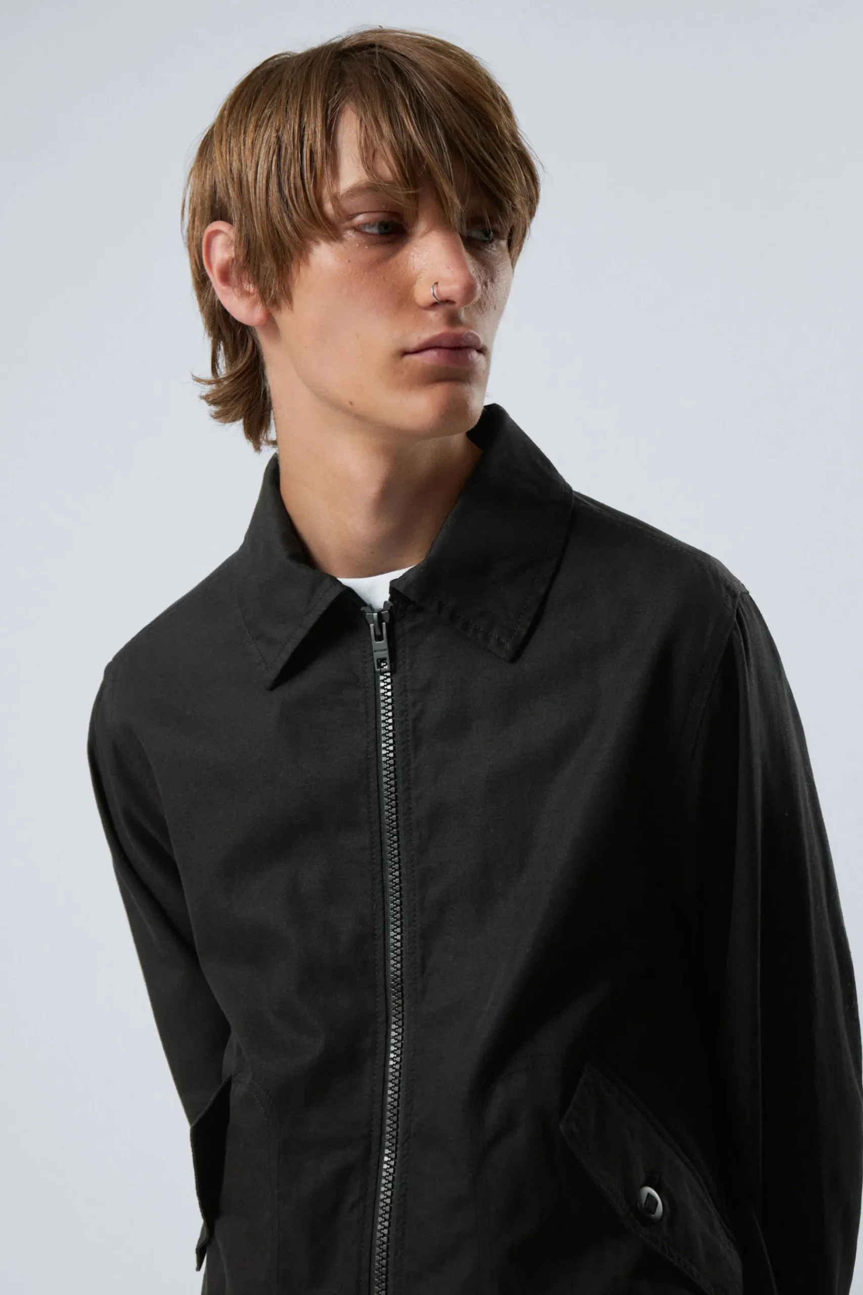 Weekday REGULAR LINEN BLEND JACKET black Store