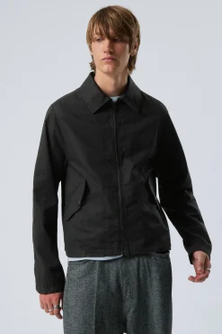 Weekday REGULAR LINEN BLEND JACKET black Store