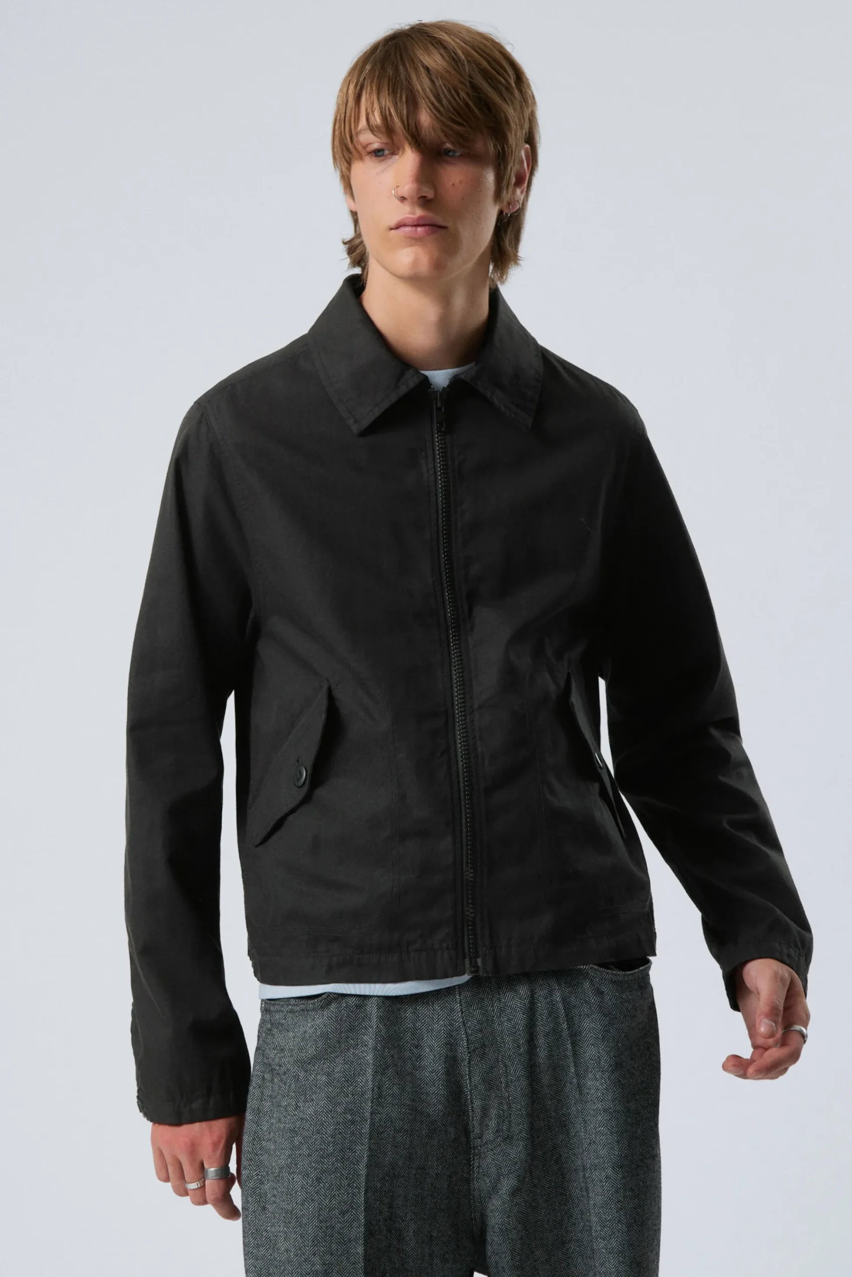 Weekday REGULAR LINEN BLEND JACKET black Store