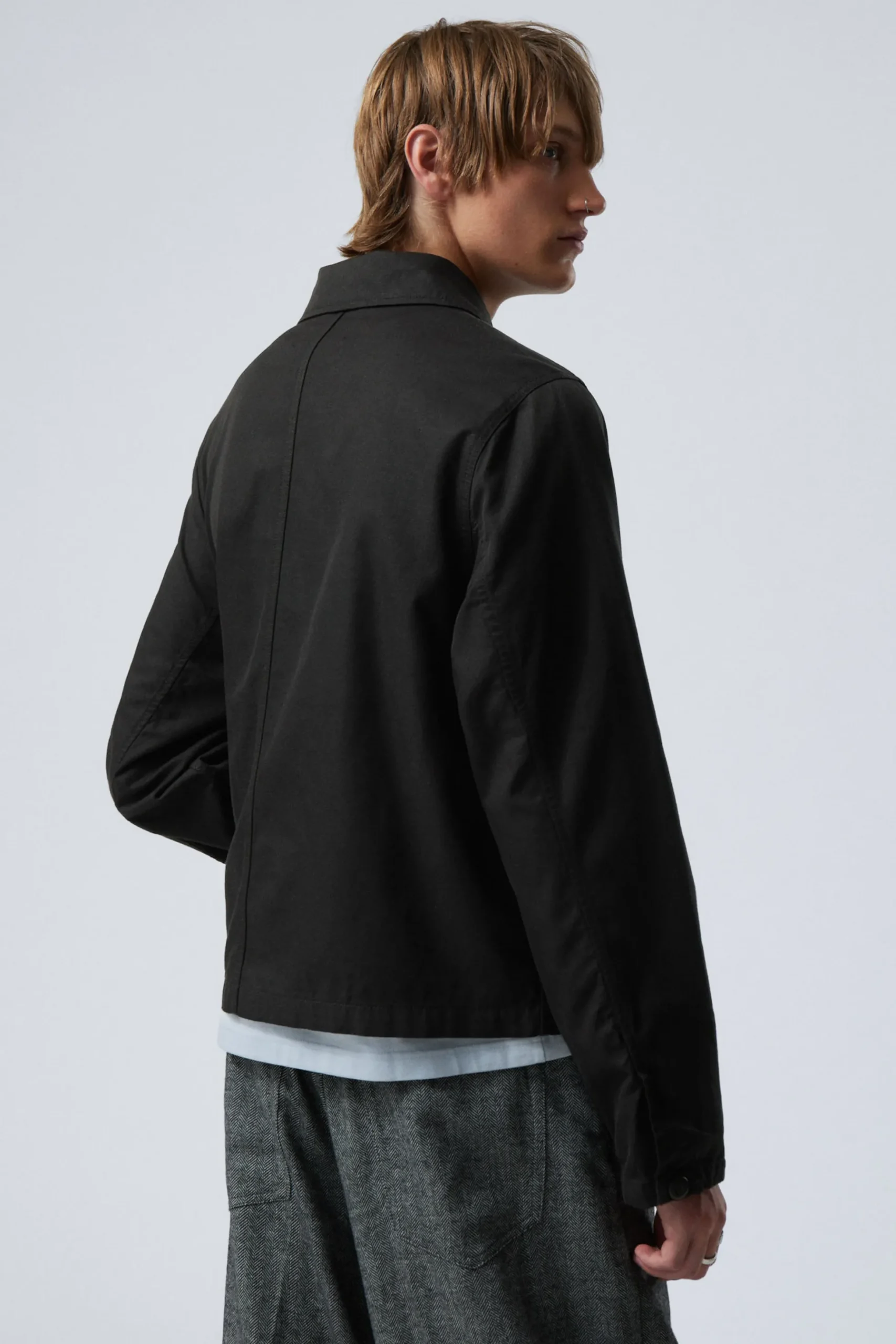Weekday REGULAR LINEN BLEND JACKET black Store