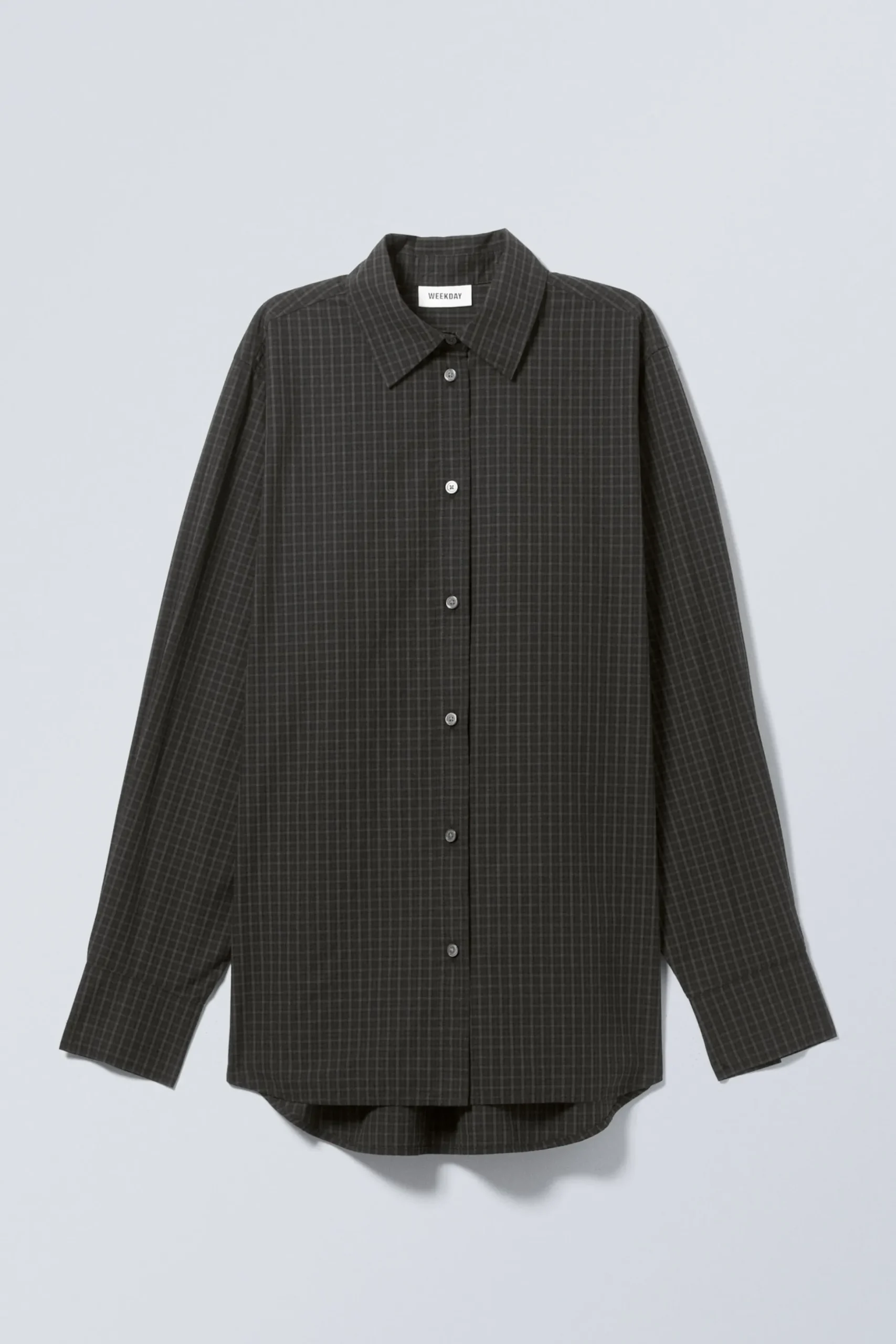 Weekday REGULAR POPLIN SHIRT dark black Fashion