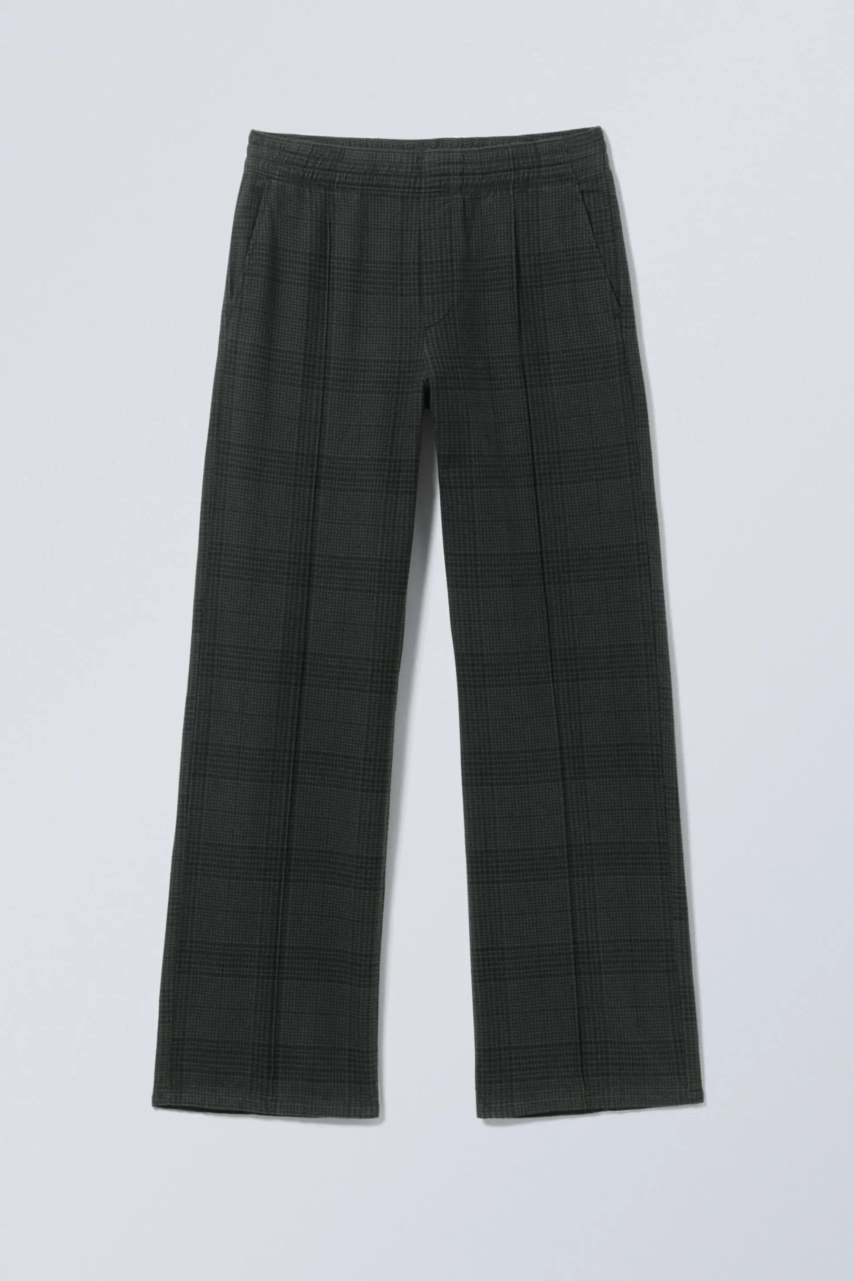 Weekday RELAXED DRAWSTRING SUIT TROUSERS checked black New