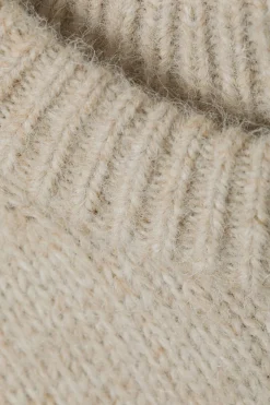 Weekday RELAXED HAIRY KNITTED SWEATER dusty beige Outlet