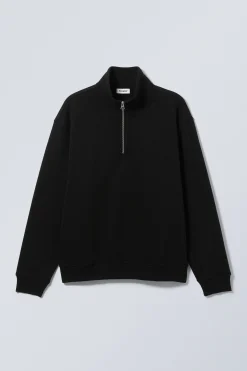 Weekday RELAXED HEAVY HALF ZIP SWEATER black Outlet