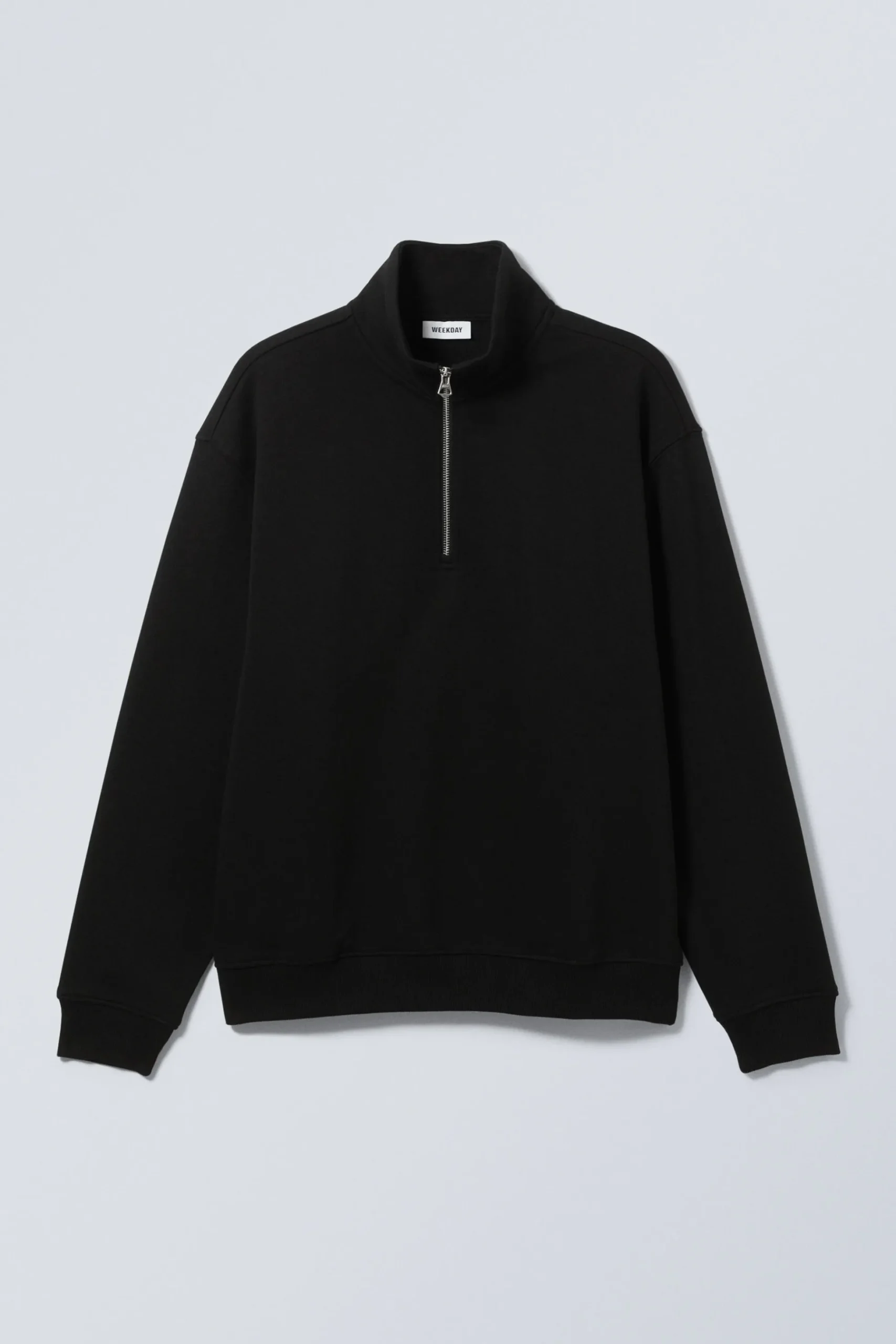 Weekday RELAXED HEAVY HALF ZIP SWEATER black Outlet
