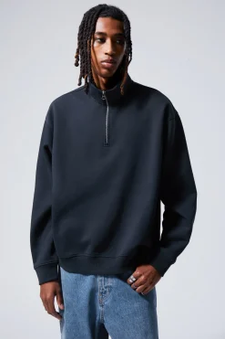 Weekday RELAXED HEAVY HALF ZIP SWEATER dark blue Fashion