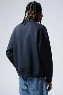 Weekday RELAXED HEAVY HALF ZIP SWEATER dark blue Fashion