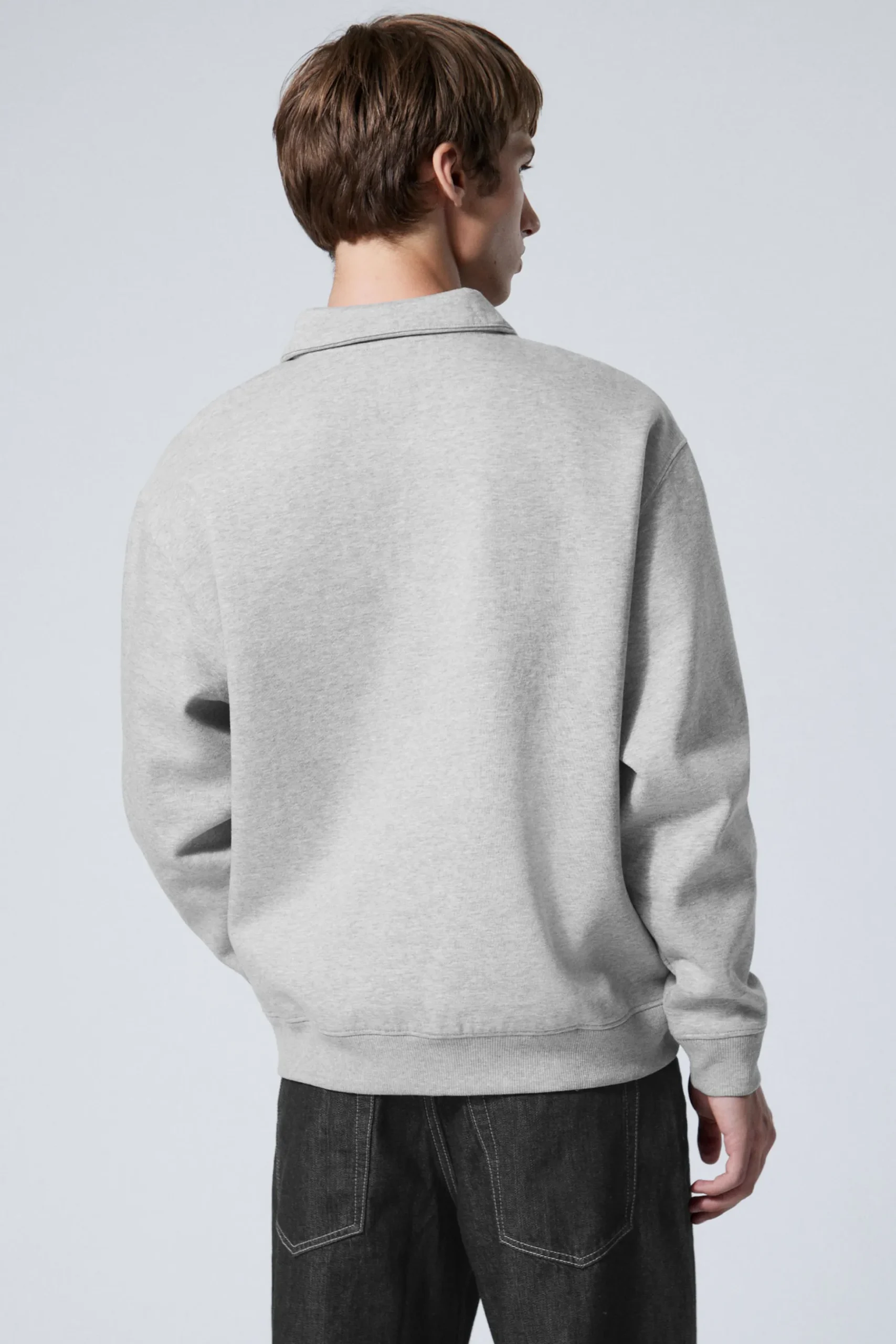 Weekday RELAXED HEAVY HALF ZIP SWEATER light grey Flash Sale