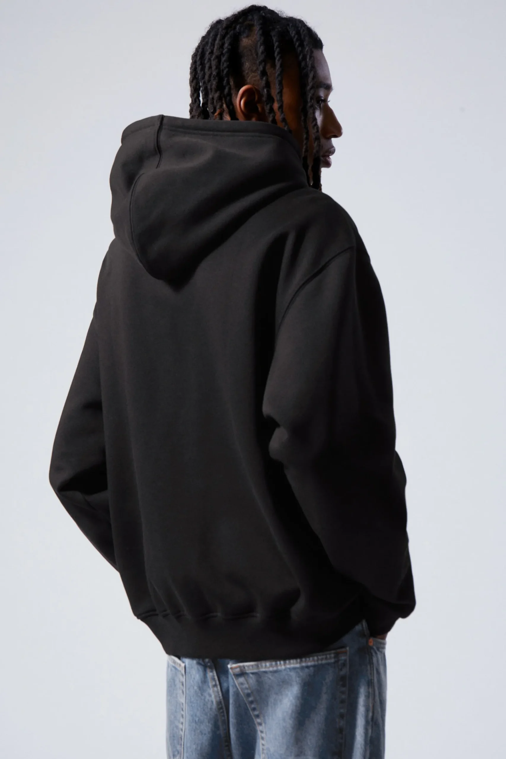 Weekday RELAXED HEAVY HOODIE black Cheap