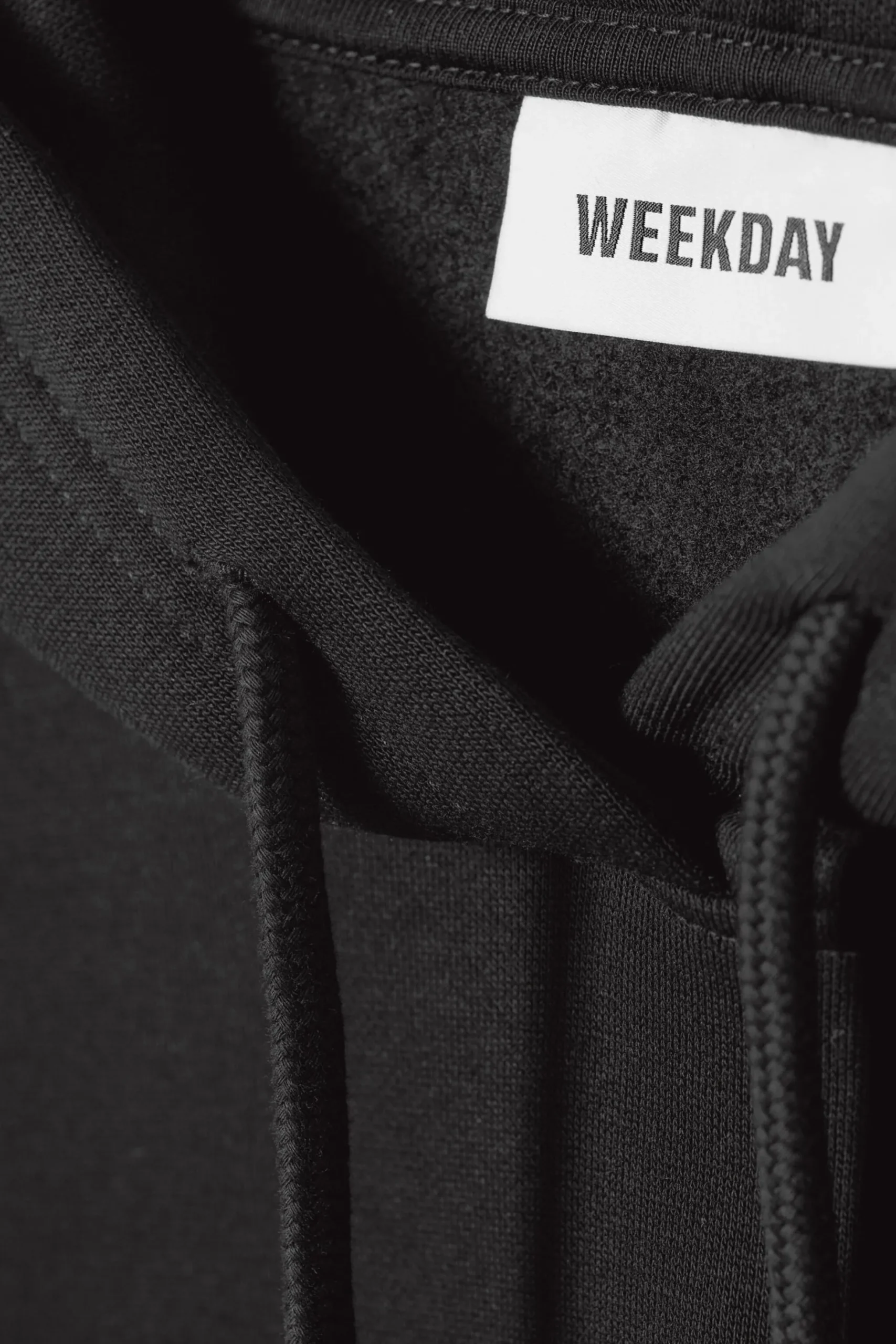 Weekday RELAXED HEAVY HOODIE black Cheap