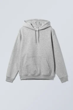 Weekday RELAXED HEAVY HOODIE light grey melange Clearance