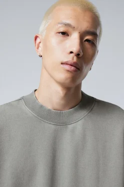 Weekday RELAXED HEAVYWEIGHT SWEATSHIRT washed dusty grey Outlet