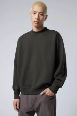 Weekday RELAXED HEAVYWEIGHT SWEATSHIRT off-black New