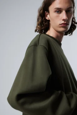 Weekday RELAXED HEAVYWEIGHT SWEATSHIRT dark khaki green Cheap