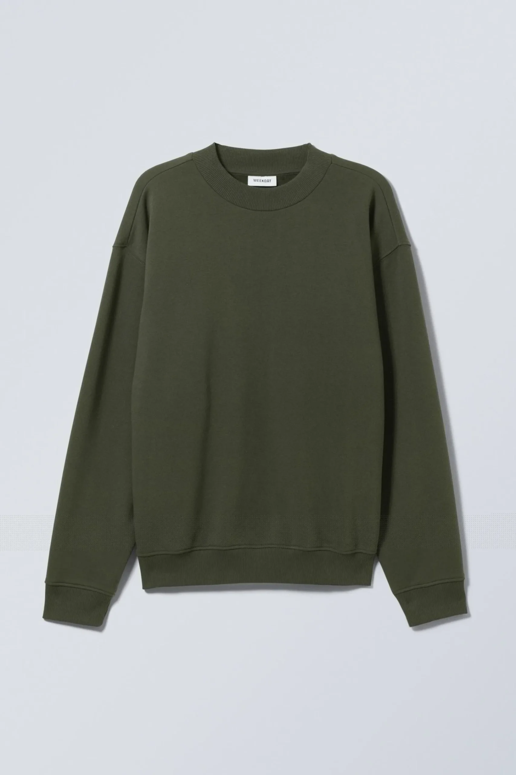 Weekday RELAXED HEAVYWEIGHT SWEATSHIRT dark khaki green Cheap