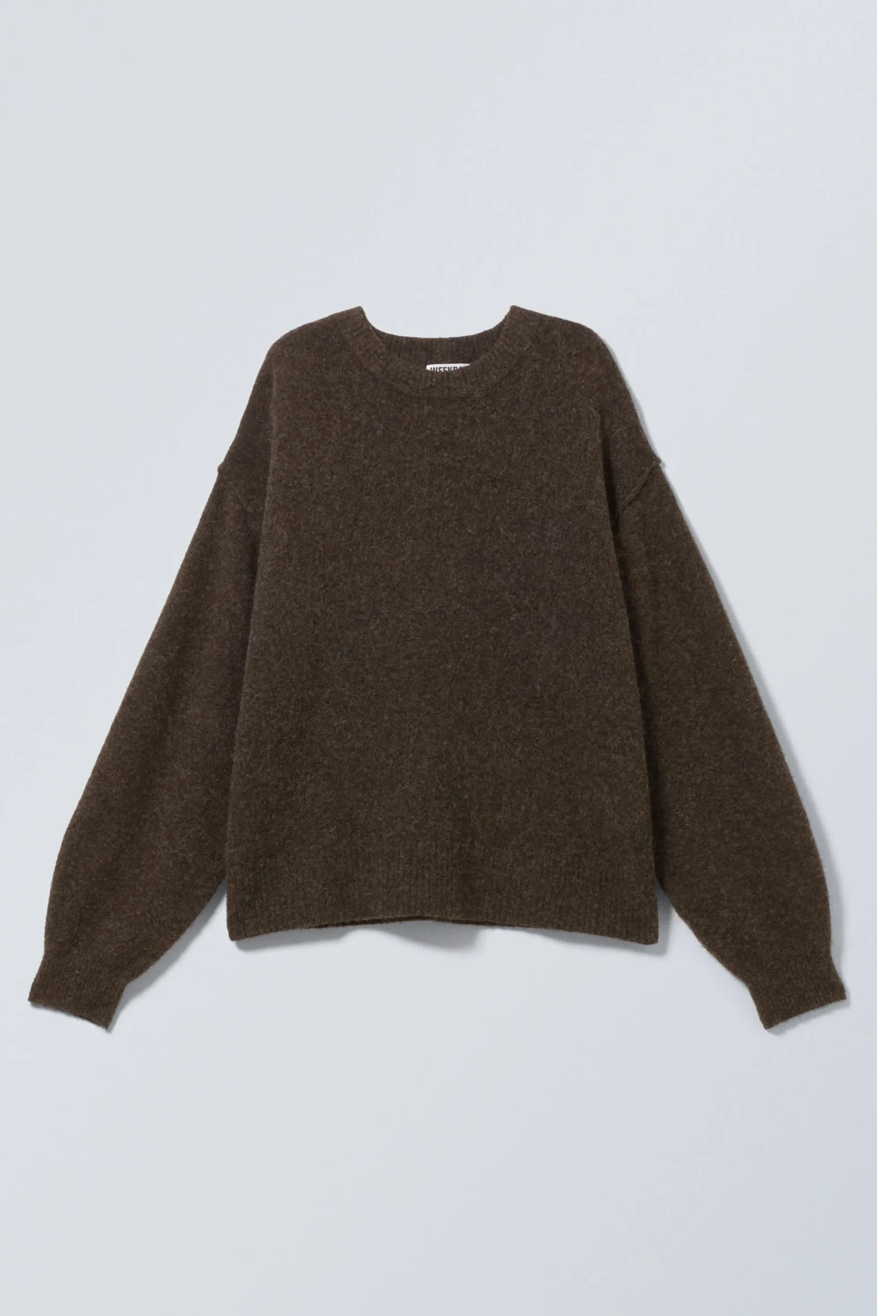 Weekday RELAXED KNITTED SWEATER dark brown Discount