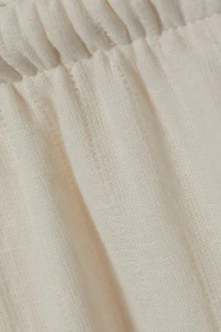 Weekday RELAXED LINEN BLEND TROUSERS dusty white Store